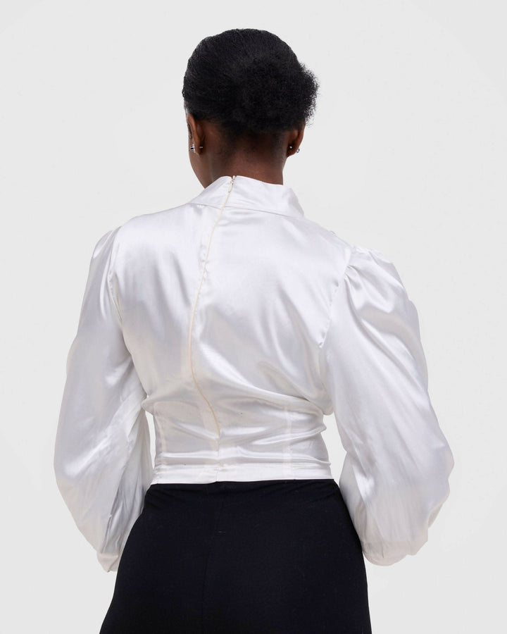 Gravio Fashions Finn Crop Top - White - Shopzetu