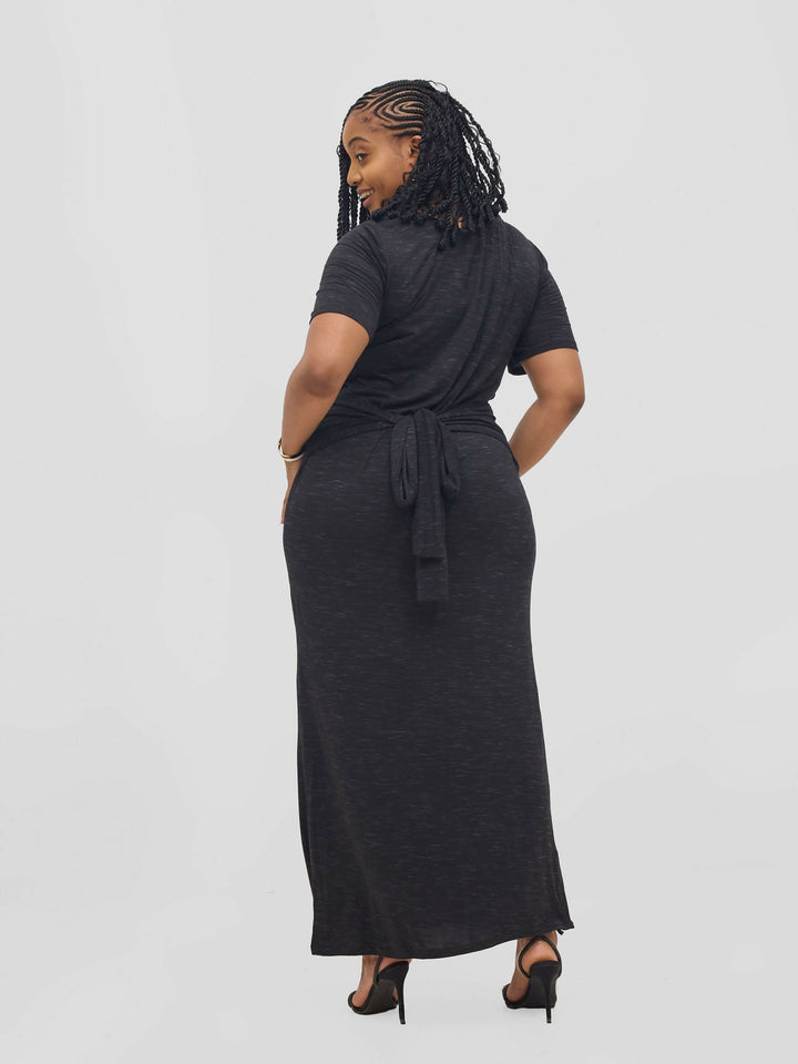 Gravio Fashions Raven Dress - Navy Blue - Shopzetu