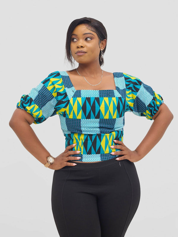 Gravio Fashions Halima Crop Top - Green - Shopzetu