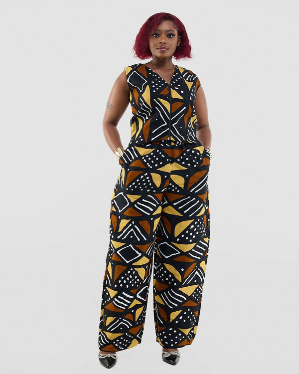 Gravio Fashions Zendaya Vest Top - Ankara - Shopzetu